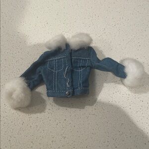Barbie - White Fur Collar and Cuffs - Denim Jacket